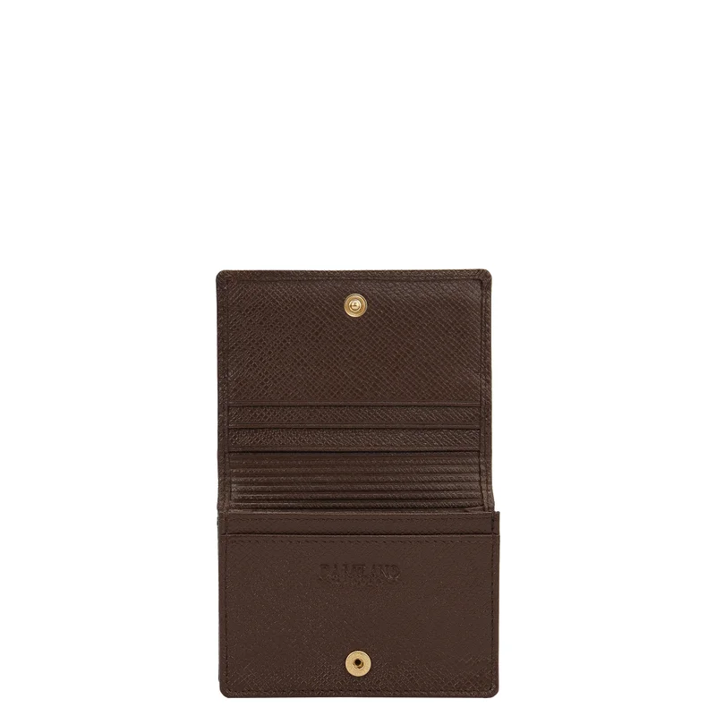 Da Milano Walnut 5 Slots Leather Card Case - Walnut  | Best Price UAE